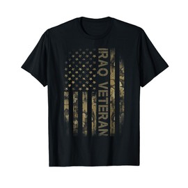 Vintage America Camo Flag Iraq Veteran Camouflage T-Shirt