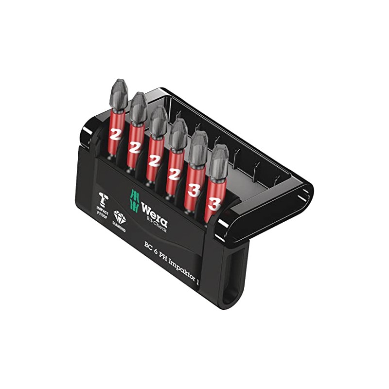 Wera 05057691001 | Bit Check 6 PH Impactor 1 Plus