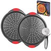 YIDAZLE Non-Stick Pizza Pans (2 PACK), Round Pizza Trays for