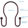 24 Pack Double Shower Curtain Hooks Rings, TENOVEL Double Sided