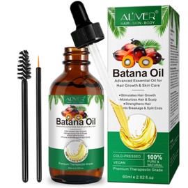 Batana Oil for Hair Growth: 100% Natural and Pure Batana Oil Sourced from Honduras - Prevent Hair Loss, Eliminate Hair Split Ends, Restore Dry Damanged Hair 2.02 oz