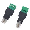 Teansic 2 Pcs RJ11 Male to 4 Pins Screw Terminal