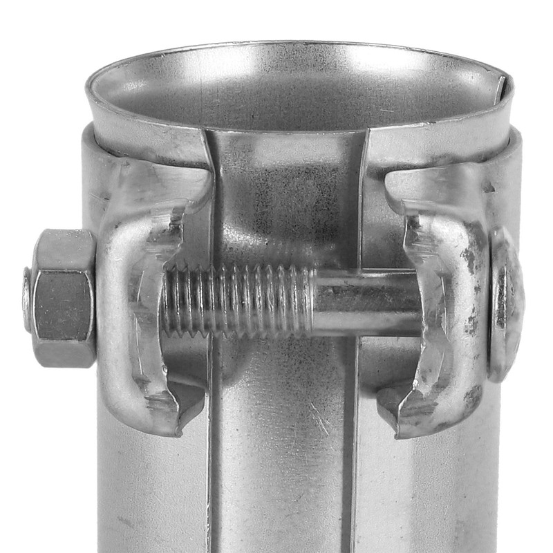Exhaust Muffler Tube Connector Joiner Dual Clamp Sleeve 2in/51mm Automobile