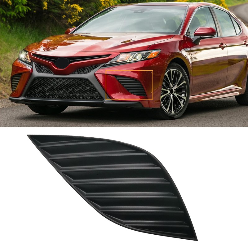 Anfigo Front Bumper Fog Light Cover Compatible with Camry SE