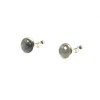 Art Gecko Sterling Silver Labradorite Round Stud Earrings 7mm, Sterling