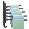 Sveudvdis Swivel Towel Rack, Thicken 5-Arm Towel Bar, Space Saving