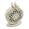 Creative Co-Op Vintage Pewter Mantel Clock with Birds, Distressed Cream