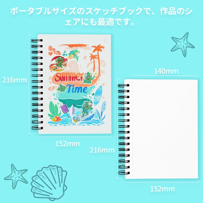 Ohuhu Sketchbook Marker Pen Drawing Paper No Show (140mm x