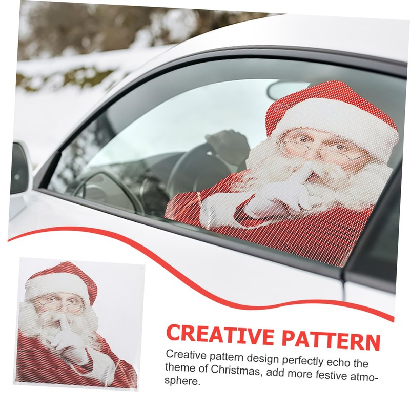 Mobestech Christmas Window Clings Car Auto Rear Sticker Merry Christmas