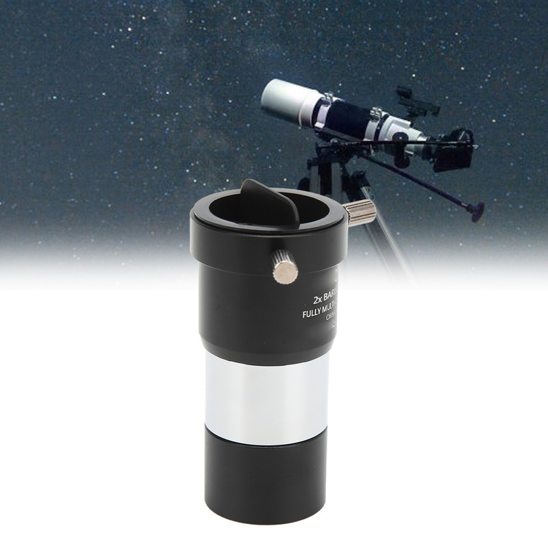 1.25 Inch 2X Barlow Mirror Optical Glass Magnification Barlow Lens