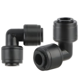 Kalolary 30PCS Quick Connect 1/4" Drip Irrigation Elbow Coupling Connector, Universal 90 Degree Elbow Fitting for 1/4 Inch Irrigation Tubing, Leak Free Fittings for Drip Irrigation System