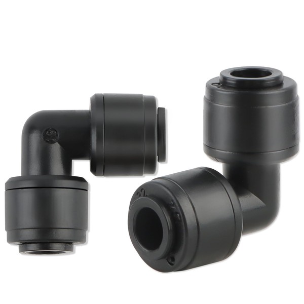 Kalolary 30PCS Quick Connect 1/4" Drip Irrigation Elbow Coupling Connector,