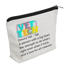WZJHCL Vet Tech Definition Makeup Pouch Veterinary Technician Survival Kit Veterinarian Appreciation Gift Vet Assistant Cosmetic Bag Vet Tech Week Gift (Vet Tech Definition)