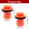 Waziaqoc 2 Pack Orange Cooler Drain Plug, Compatible with RTIC,