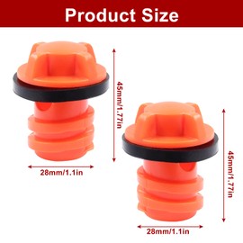 Waziaqoc 2 Pack Orange Cooler Drain Plug, Compatible with RTIC, YETI Tundra, RTIC & Tank Coolers