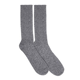 Lona Scott Calcetines de cachemira para hombre, fabricados en Escocia, Gris, Medium