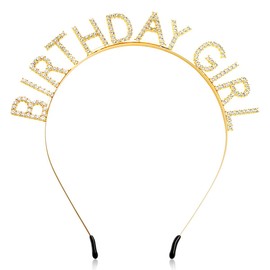 GLADFRESIT Birthday Girl Crowns, Bling Rhinestone Birthday Headband, Princess Tiara Birthday Decorations Accessories for Women Girls Party