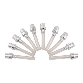 GOOFIT 10p/Set 6 Color Moto Gas Fuel Petrol Tank Cap Valve Vent Breather Hose Tube for ATV Pit Dirt Bike Pipe Motorcycle (Sliver)