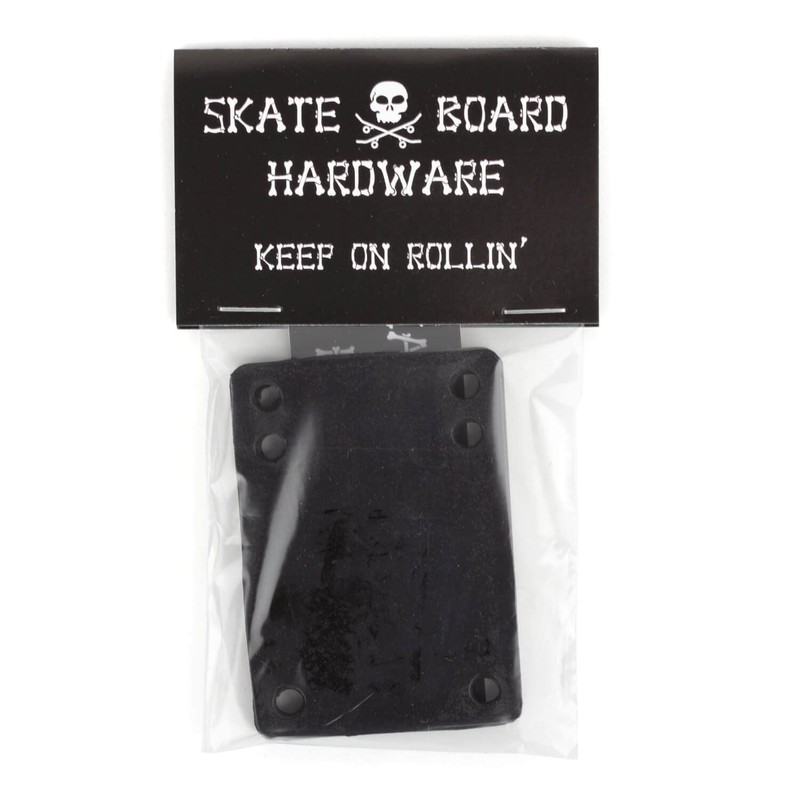 Skateboard Hardware Soft Riser Pads 3 mm Black Longboard Shock