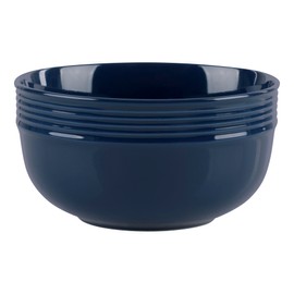 Stoneware Dinnerware Set. Dishes for 4. Plates and Bowls Set. Microwave Safe. Platos de Cocina. Kitchen Plates Blue