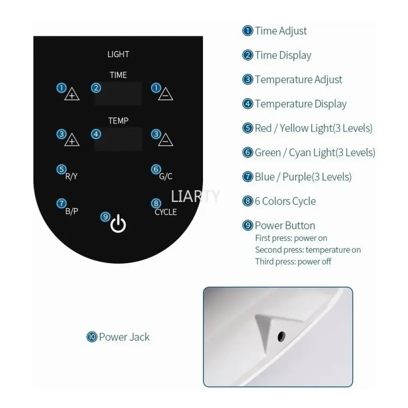 Maquina Facial De Led 7 Colores,para Cara Y Cuello Cosmético