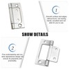 4pcs Flush Hinges, 2 Inch Silver Flush Hinges for 18mm