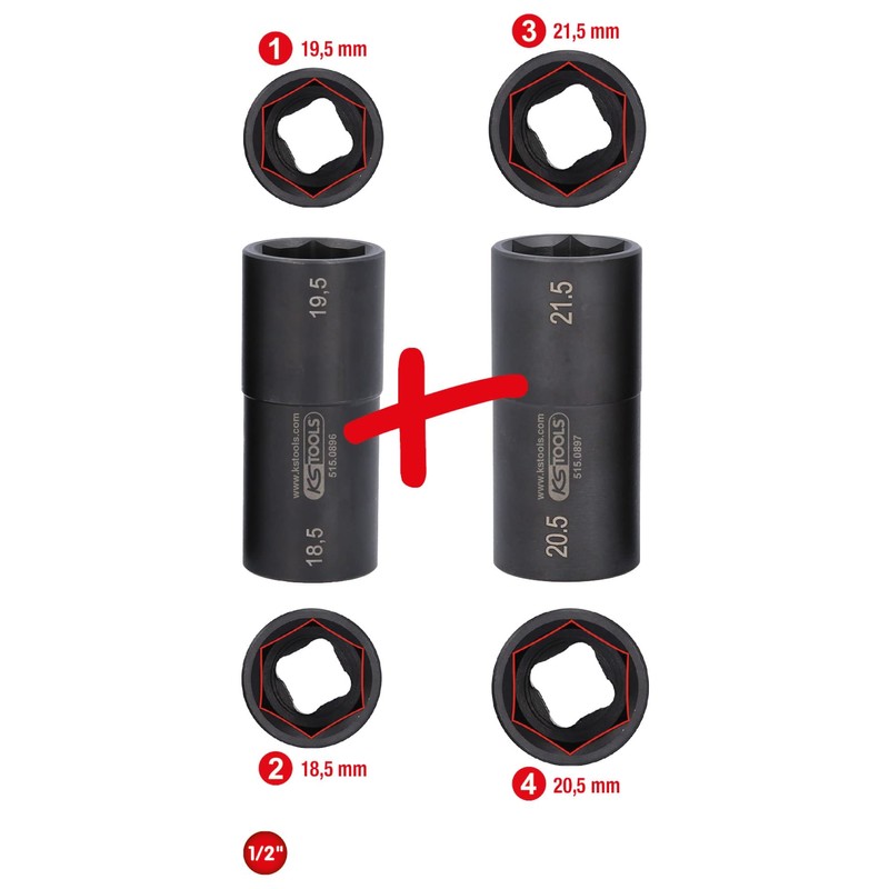 KS Tools 515.0895 1/2 Inch Special Aluminium Rim Power Socket