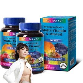 Holidays Men's Essential Nutrition Multivitamin Mineral for Men 90 Tablets 2 / 홀리데이즈 남성맞춤 필수영양 멀티비타민미네랄 포맨 90정 2개