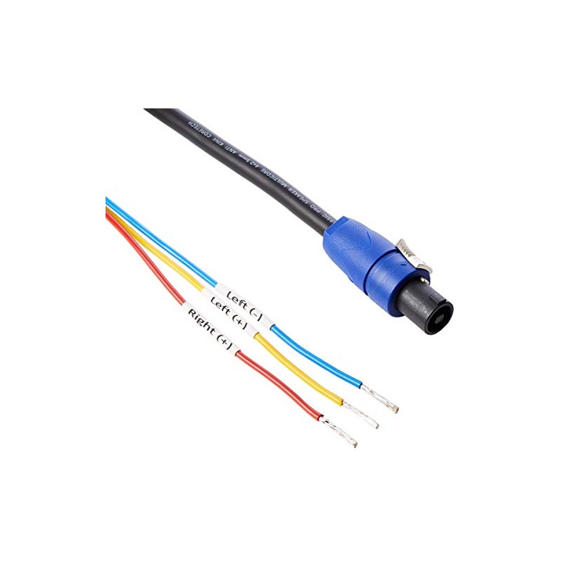 REL/MJ Acoustics 3 Wire Sub Speaker Cable Neutrik Speakon to