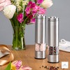 Electric Salt and Pepper Grinder Set - Battery Operated Stainless