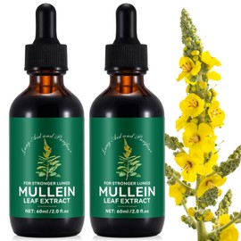  Mullein Leaf Extract for Lungs, Mullein Drops for Lungs, Natural Mullein Leaf Drops for Smokers,Cleanse & Respiratory Function for Lungs (2 PCS)