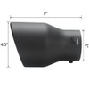 LCGP Adjustable 2.5"-3" Inlet Exhaust Tip 2.5"-3" x 4.5" x