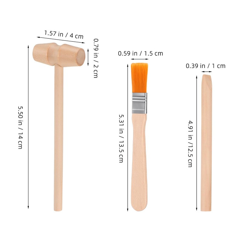 JOINPAYA Dinosaur Digging Tools Kit with Wooden Hammer Chisel Brush