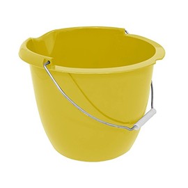 Bentley Industrial BUCKET.08/W Bucket with Metal Handle, Yellow
