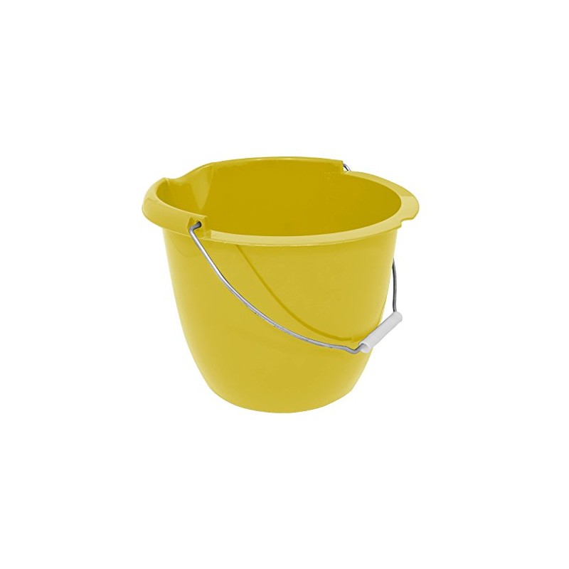 Bentley Industrial BUCKET.08/W Bucket with Metal Handle, Yellow