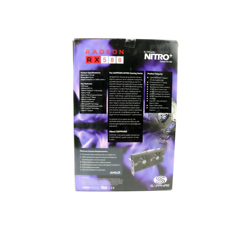 Sapphire Nitro + Radeon RX 580 4GB GDDR5 Graphics Card