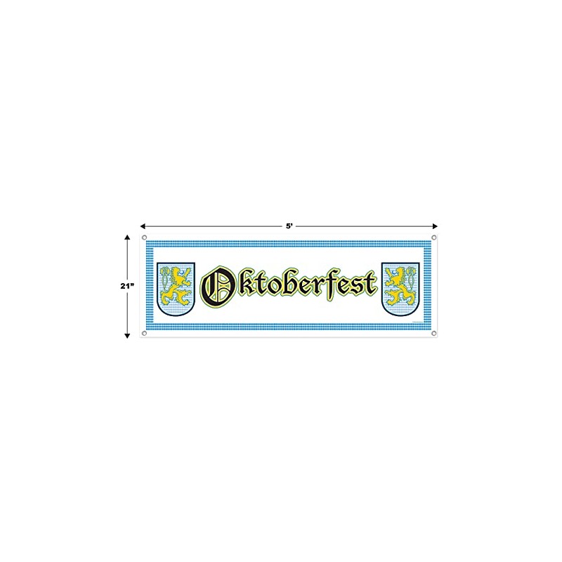 Oktoberfest Sign Banner Party Accessory (1 count) (1/Pkg)