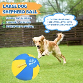 Dog Herding Ball for Australian Shepherd: 25" Dog Training Ball with Handles for Medium & Large Breeds – Outdoor Exercise Toys Balls for Border Collie, German Shepherds and All Herding Breeds (25")