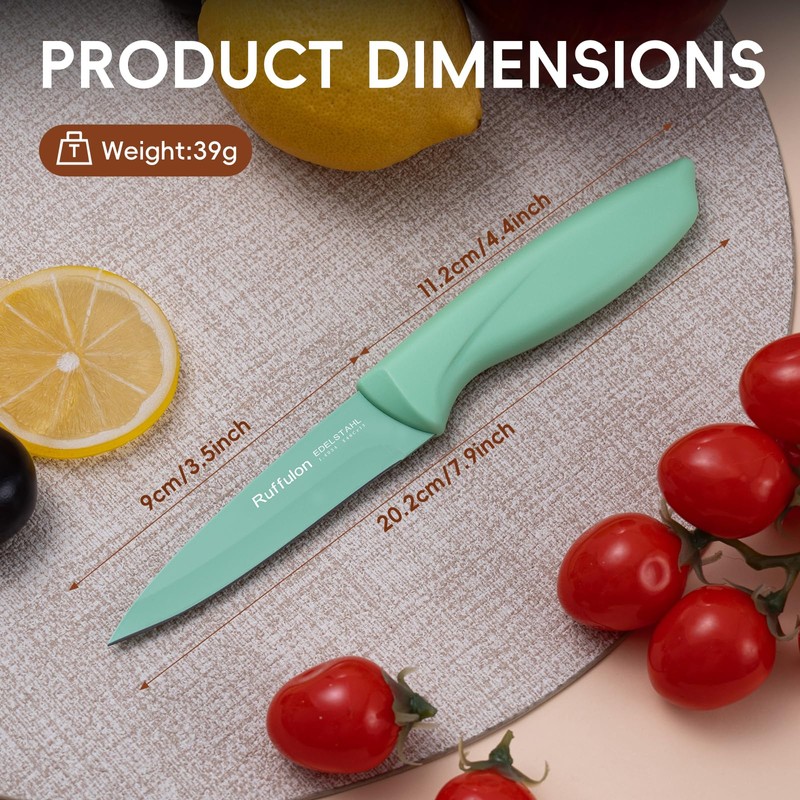 Ruffulon Paring Knife Set, 4PCS Stainless Steel Paring Knife Set,