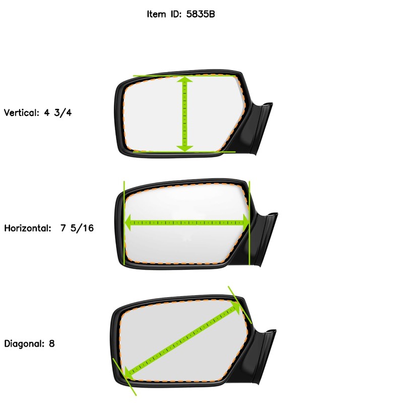 Burco 5836B Side View Mirror W/Blind Spot Genesis G90 2020-2020
