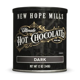 Ultimate Hot Chocolate, By NEW HOPE MILLS, NON-GMO, 16oz, Vegan (Ultimate Dark)
