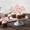 24 piezas de adornos para cupcakes de bebé con purpurina,