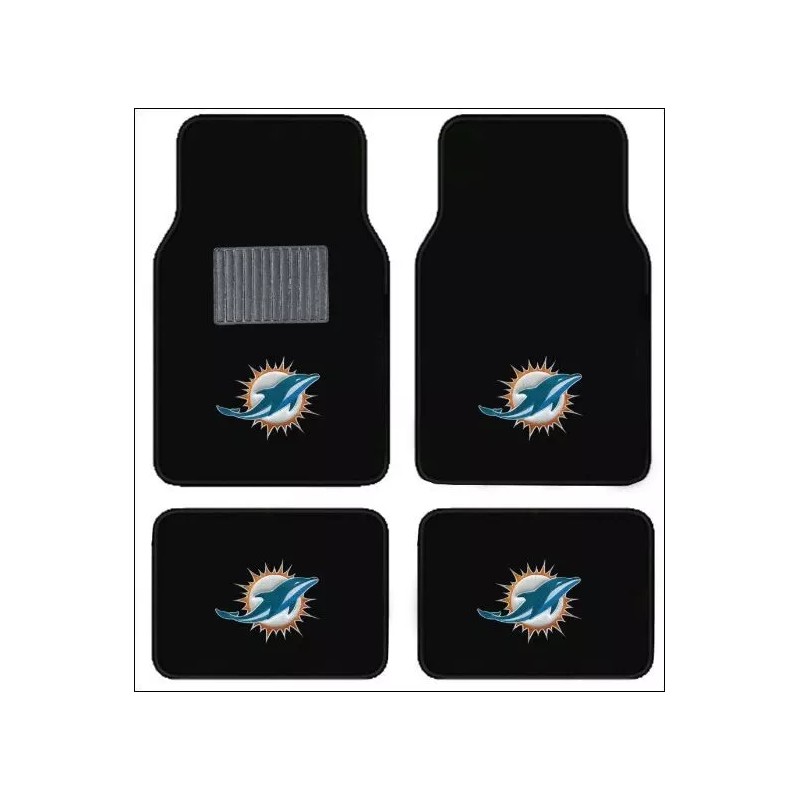 MIAMI DOLPHINS 4pc CARPET FLOOR MAT / SUNSHADE/ 2pc AIR