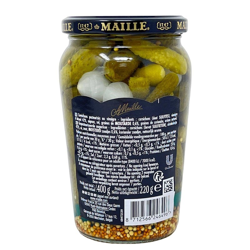 Mall mini cucumber gherkin extra fine 400 grams