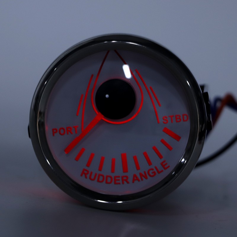 52mm Universal Boat Rudder Angle Indicator 0-190ohm Signal with Rudder
