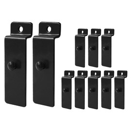 Kemcatui 10Pcs Metal Slatwall Utility Hooks， Commercial Metal Slat Wall Hooks Picture Hook Hangers Accessories for Photo Frame Painting Arts Center