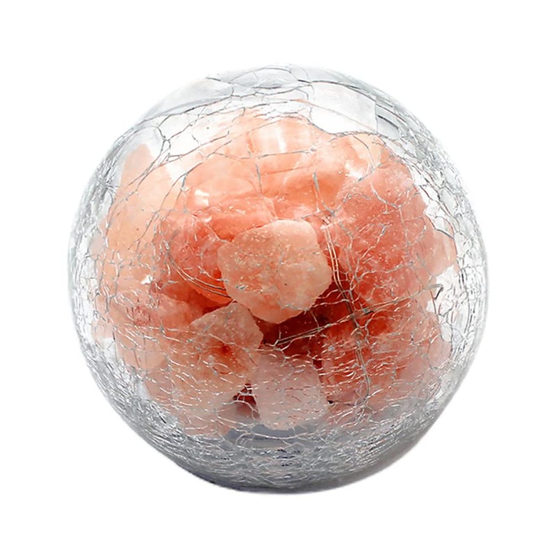 Uonlytech Salt Rock Lamp Battery Powered Himalayan Pink with Crackle