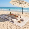 Yiyiring 12 Pcs Extra Large Outdoor Boho Picnic Blanket 91''