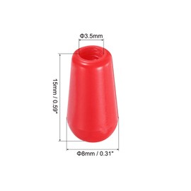QUARKZMAN Pack of 10 Guitar 3 Way Pickup Switch Tip M3.5 Plastic Toggle Switch Knobs for LP Electric Guitar, Red