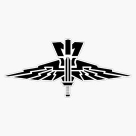 Mobile Infantry Crest from Starship Troopers Window Bumper Sticker Decal 5"